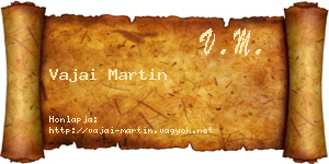 Vajai Martin névjegykártya